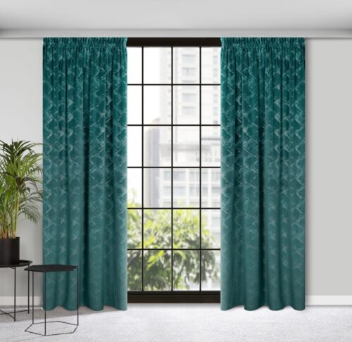 Velours gordijn met champagneprint ZWY-04