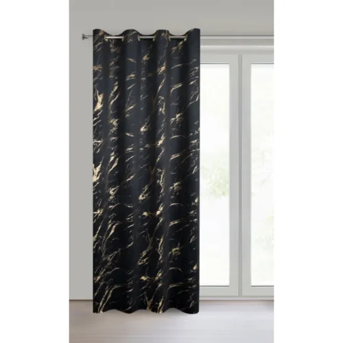 Fluwelen gordijn met glanzende print ZKOK-02