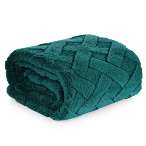 GR2 Deken teddy met visgraatreliëf K167-10