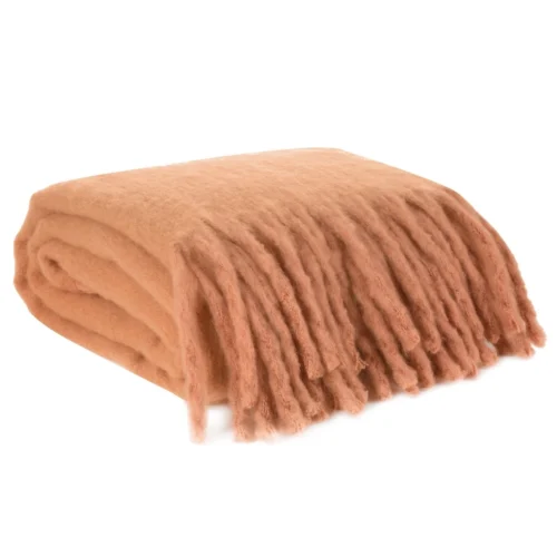 Mohairdeken met franjes K144-G