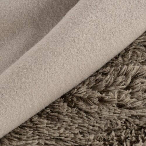 K164-05a Deken met bontstructuur taupe 70x160