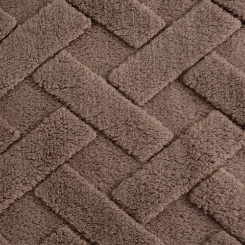 K167-02d Deken teddy reliëf met visgraatmotief K167-02