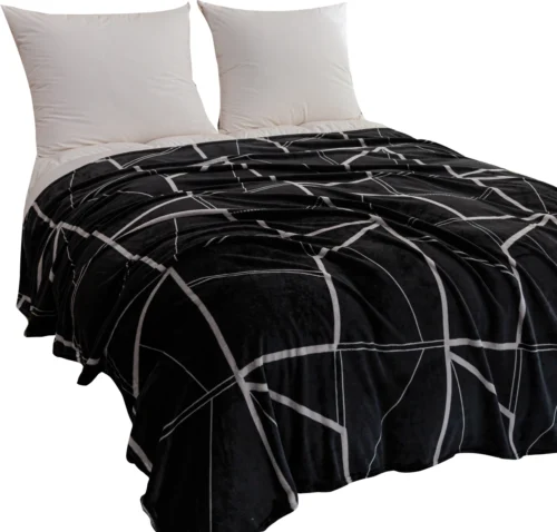 Deken microvezel met geometrisch patroon KFB-11