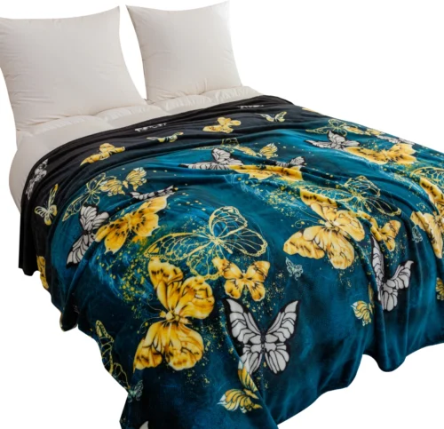 Deken microvezel vlinders KFB-12