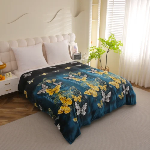 Deken microvezel vlinders KFB-12