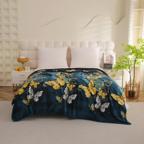 Deken microvezel vlinders KFB-12