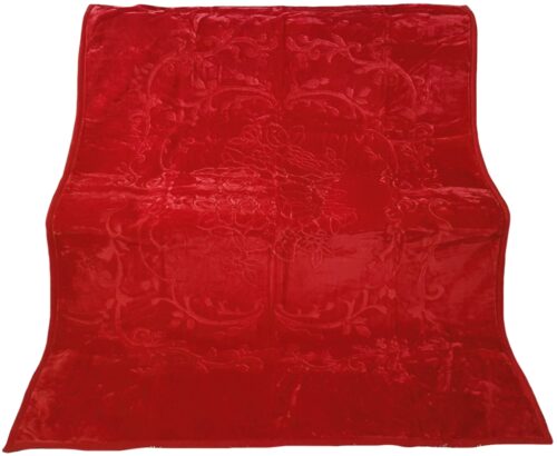 Deken rood met reliëf KT-041