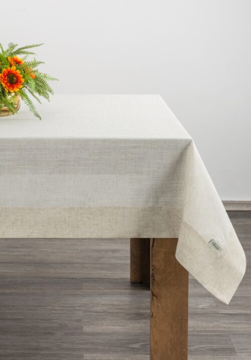 OBQ-01 Tafelkleed Linnenmix met delicate bies