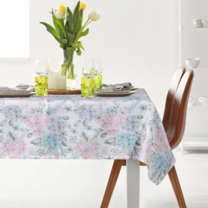 Tafelkleed met geprint bloemmotief OKF-05
