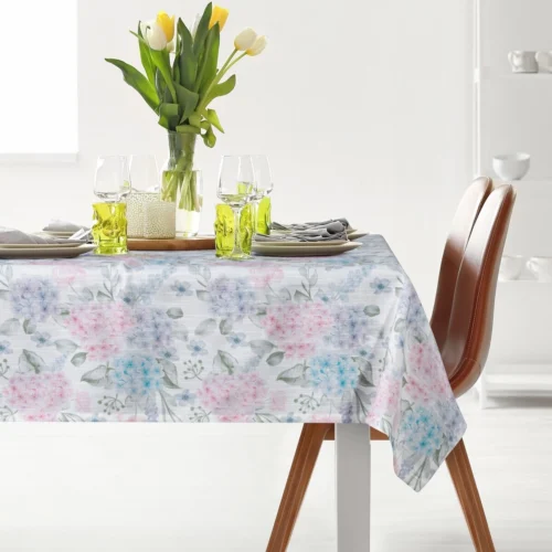 Tafelkleed met geprint bloemmotief OKF-05