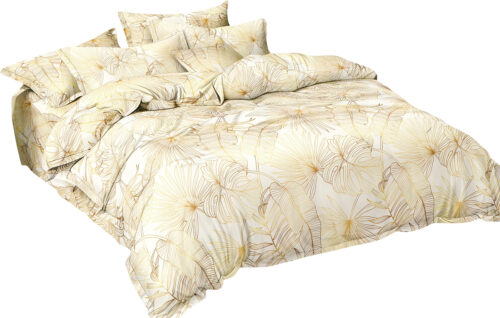 PEB-909 Dekbedovertrek met gouden bloemen PEB-909
