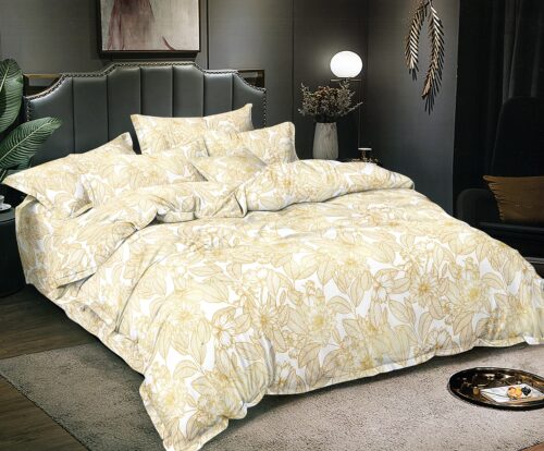 PEB-925 Dekbedovertrek met bladeren en bloemen PEB-925