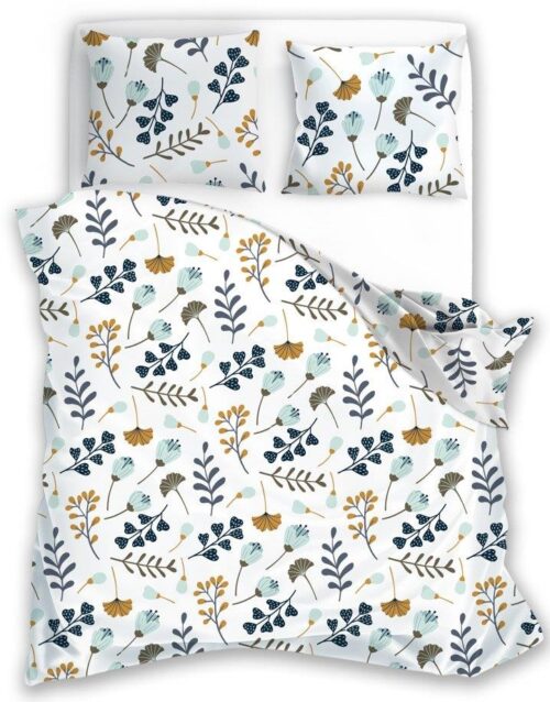 PEQ-015 Dekbedovertrek met bloemenprint PEQ-015