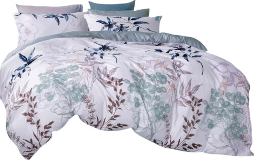 PME-631 Dekbedovertrek met bloemen en bladeren PME-631