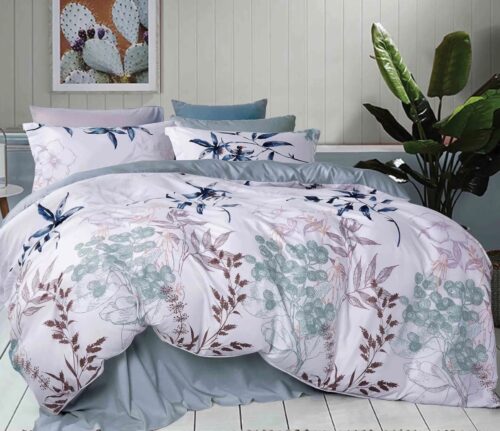 PME-631 Dekbedovertrek met bloemen en bladeren PME-631
