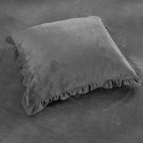 810px_PGI-01f Microvezel Teddy beddengoed met Ruches Donkergrijs