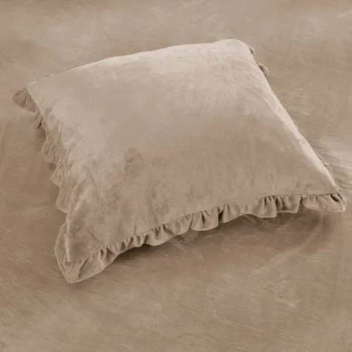 Microvezel Teddy beddengoed met Ruches Beige