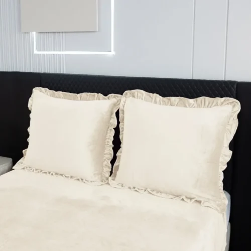 810px_PGI-06e Microvezel Teddy beddengoed met Ruches Creme