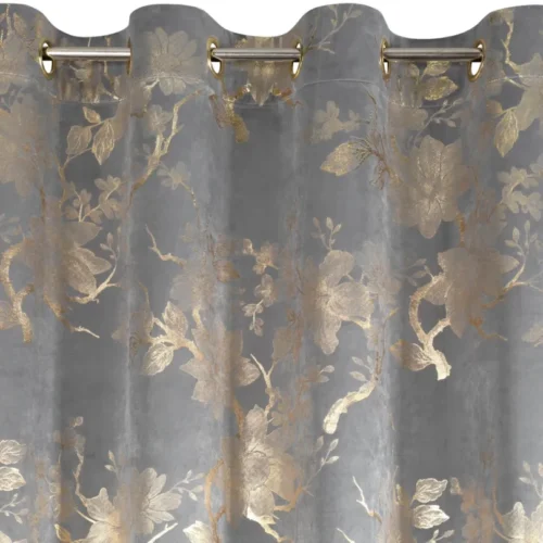 810px_ZKKK-02c Velvet Gordijn met Gouden Bloemenprint