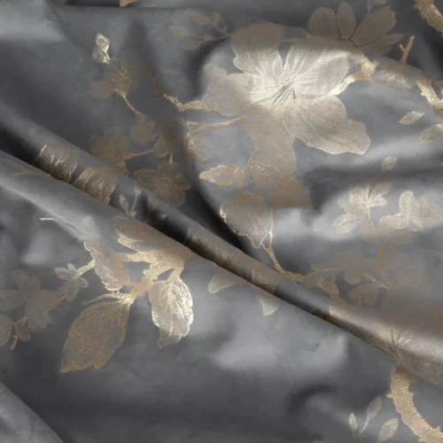 810px_ZKKK-02f Velvet Gordijn met Gouden Bloemenprint
