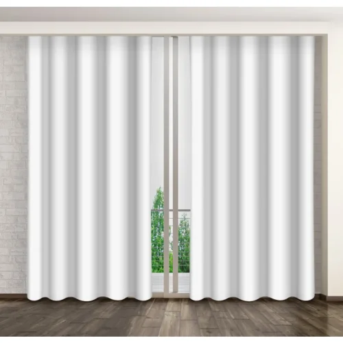 Decoratief plooigordijn wit ZMA-02