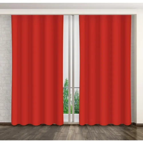 Decoratief plooigordijn rood ZMA-66
