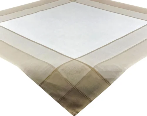 Wit-beige tafelkleed OAB-03