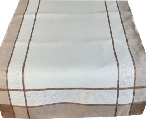 OC-04-40x140. Witte tafelloper OC-04