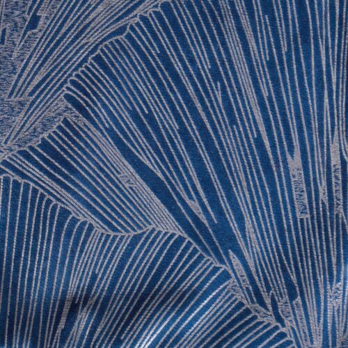 Fluwelen Tafelloper met Bloemen - Blauw