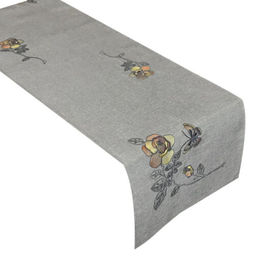OH-154-B-40x140-www Loper met borduursel grijs OH-154-B