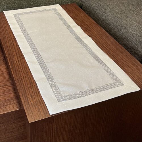OH-233-B-40x85 Overlay met glanzende draad en zirkonen OH-233-B