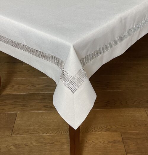 OH-233-B Overlay met glanzende draad en zirkonen OH-233-B