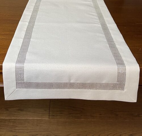 OH-233-B-60 Overlay met glanzende draad en zirkonen OH-233-B