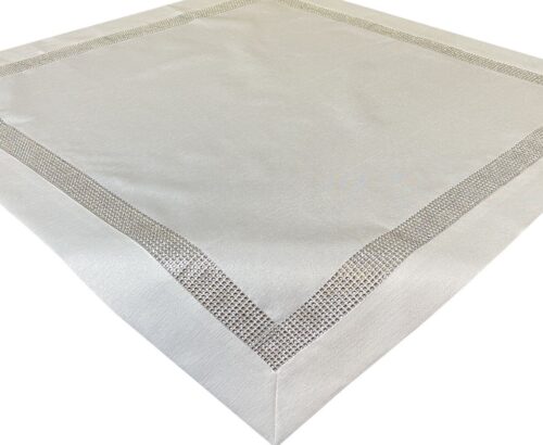 OH-233-B-85. Overlay met glanzende draad en zirkonen OH-233-B