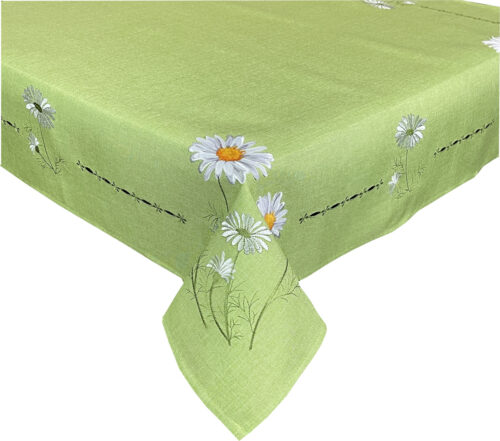 OH-238-A-110 Groen Tafelkleed Bloemen