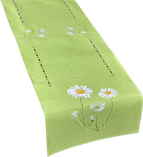 OH-238-A-40x140. Loper met Bloemen - Groen
