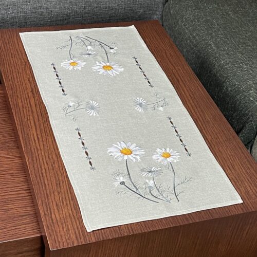 OH-238-B-40x85 Loper met Bloemen - Grijs