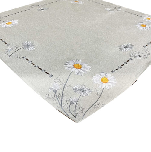 OH-238-B-85-ww Grijs Tafelkleed Bloemen