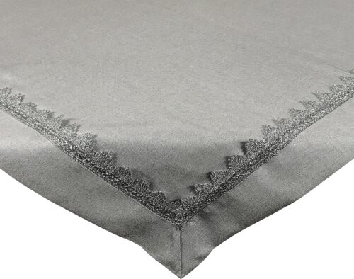 OH-253-A-n Overlay met glanzende draad en applicatie grijs OH-253-A