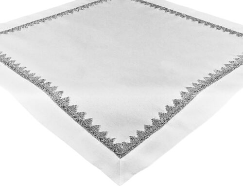 OH-253-B-n Overlay met glanzend garen en applicatie wit OH-253-B