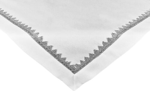 OH-253-B-n1 Overlay met glanzend garen en applicatie wit OH-253-B