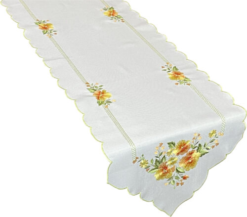 OH259-01-40x140 Geborduurde gele viooltjesloper OH259-01