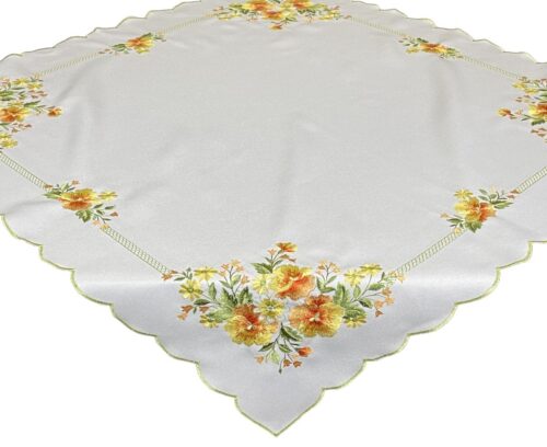 OH259-01-85x85 Geborduurde gele viooltjes overlay OH259-01