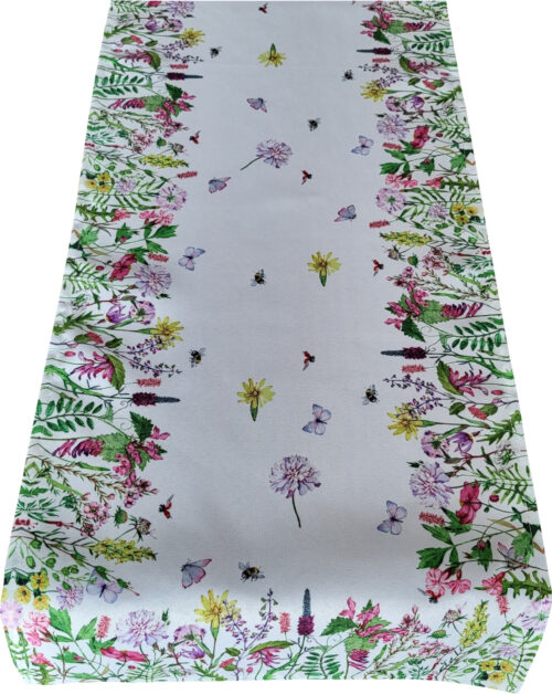 OHA05-1-40X180 Tafelloper met bloemenprint OHA05-1