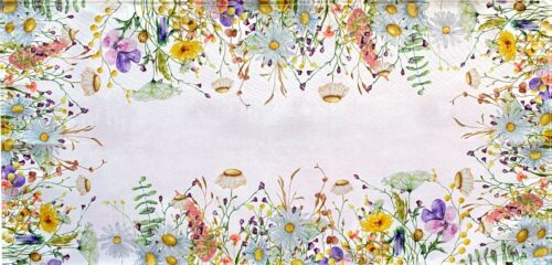 Loper met wilde bloemenprint OHA08-1