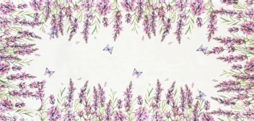 Rechthoekige tafelloper met bloemenprint OHA11-1