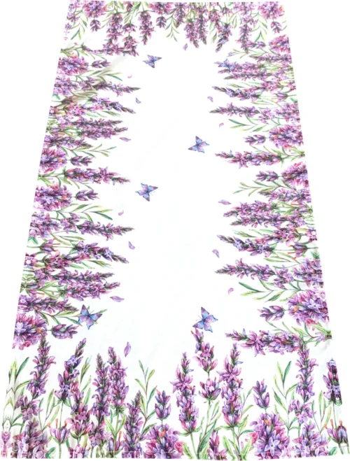Rechthoekige tafelloper met bloemenprint OHA11-1
