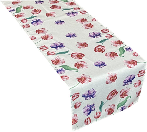 OHB01-1-b Tafelloper met tulpenprint OHB01-01