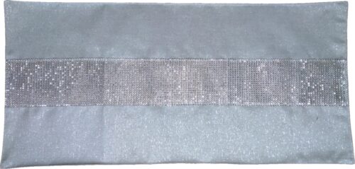 OHD01-2a Tafelloper met glanzende draad en zirkonen grijs OHD01-2