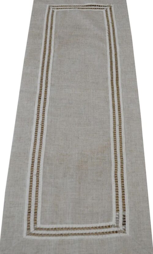 Beige boho tafelloper OHJ05-1